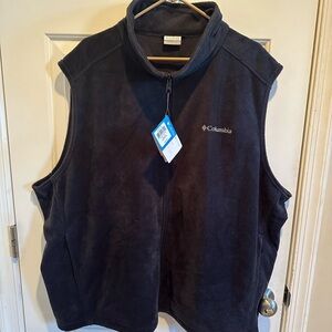 NWT Columbia Cathedral Peak II Men’s Fleece Vest 4X Black Outdoor Hiking Golf